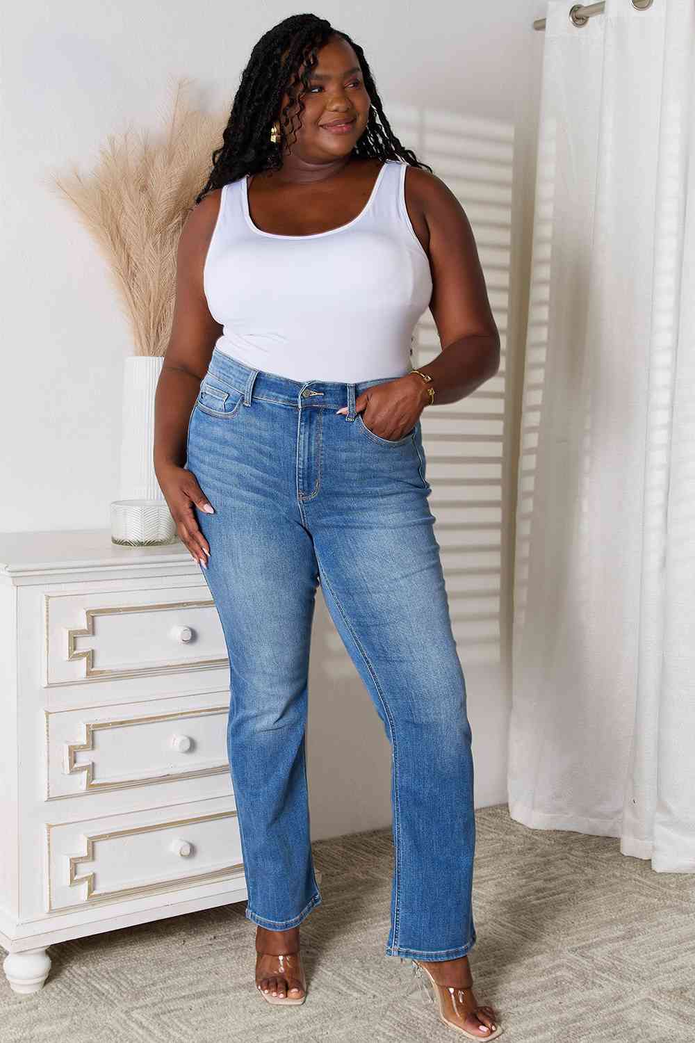 Judy Blue Full Size Bootcut Jeans with Pockets